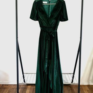 Dark Emerald Velvet Dress